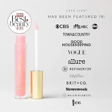 City Beauty City Lips Plumping Lip Gloss Tinsel Town - High-Shine Gloss for Fuller, Younger-Looking Lips | Hydrating & Smoothing Lip Treatment Hyaluronic Acid