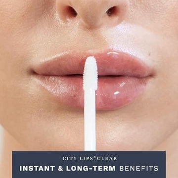 City Beauty City Lips Plumping Lip Gloss Tinsel Town - High-Shine Gloss for Fuller, Younger-Looking Lips | Hydrating & Smoothing Lip Treatment Hyaluronic Acid