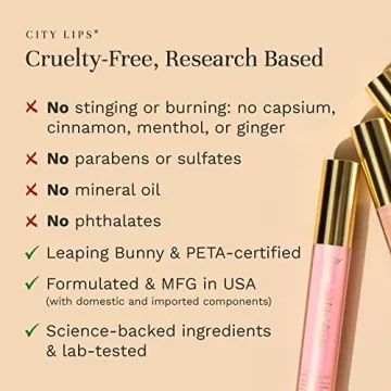 City Beauty City Lips Plumping Lip Gloss Tinsel Town - High-Shine Gloss for Fuller, Younger-Looking Lips | Hydrating & Smoothing Lip Treatment Hyaluronic Acid