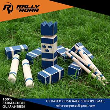Kubb Premium Set Yard Game Set for Adults, Families - Fun, Interactive Outdoor Family Games - Durable Wood Blocks with Travel Bag - Clean, Games for Outside, Lawn, Bars, Backyards