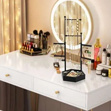 Emfogo Jewelry Organizer Stand for Neat Display & Storage