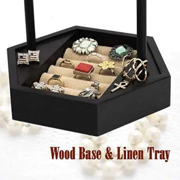 Emfogo Jewelry Organizer Stand for Neat Display & Storage