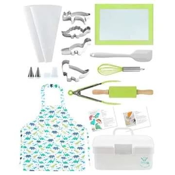 Tovla Jr. Kids Baking Gift Set with Storage Case - Cooking Kit for Children - Educational Baking Set...