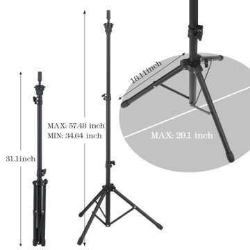 Auroras Adjustable Wig Stand Tripod with Accessories for Cosmetology