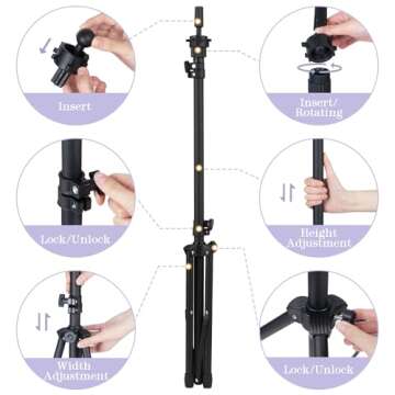 Adjustable Auroras Mannequin Head Stand for Cosmetology