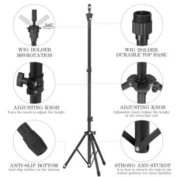 Adjustable Auroras Mannequin Head Stand for Cosmetology