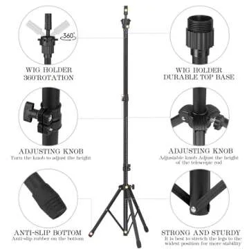 Adjustable Auroras Mannequin Head Stand for Cosmetology