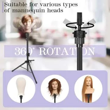 Adjustable Auroras Mannequin Head Stand for Cosmetology