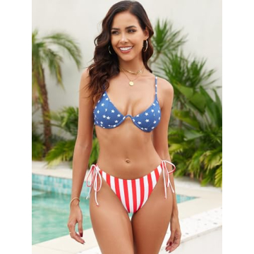 ZAFUL Women's Stylish High Cut Thong Bikini Set for Summer