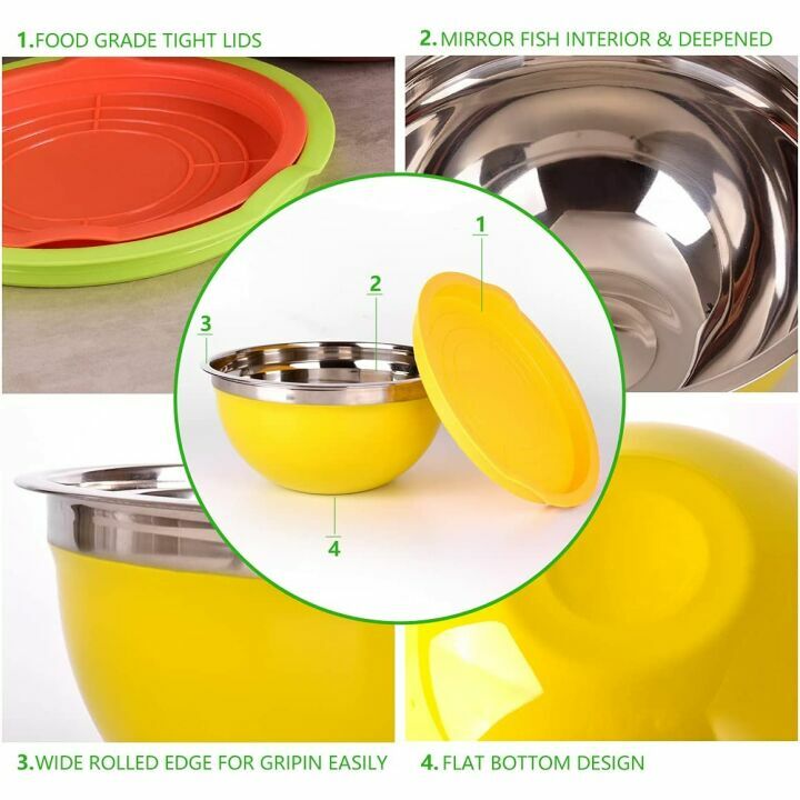 26 PCS Mixing Bowls with Lids & Utensils