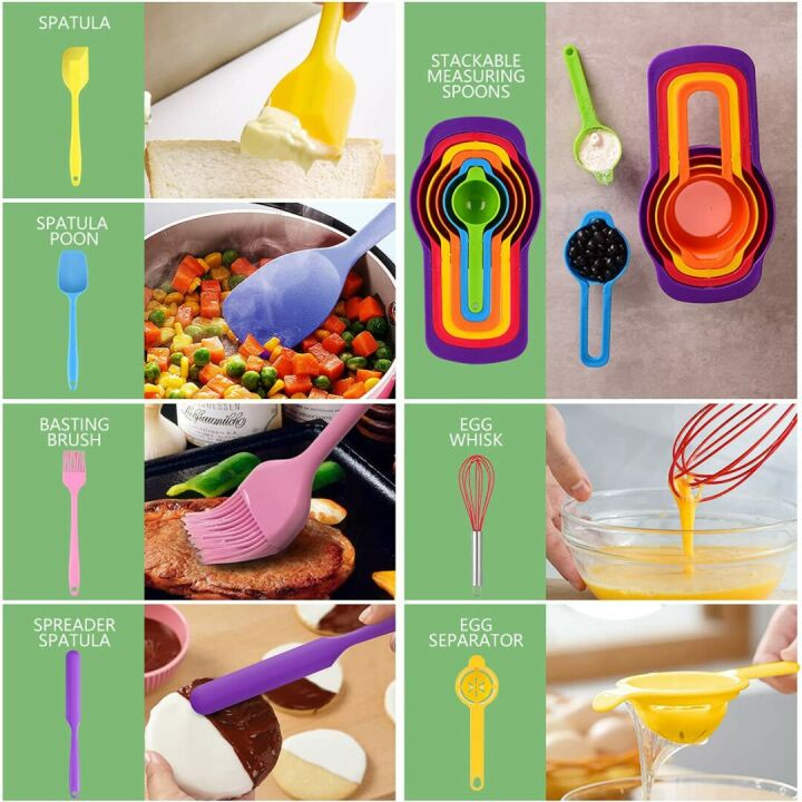 26 PCS Mixing Bowls with Lids & Utensils