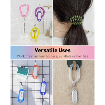 Uniclife Colorful Wrist Keychains & Tag Labels for Organization