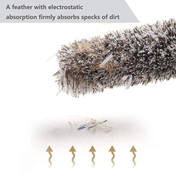 HEOATH Microfiber Feather Duster with Extendable Pole