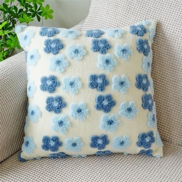 SKXKJian Elegant Plush and Velvet Decorative Throw Pillow Covers 18x18 for Living Room, Dorm, and Ho...