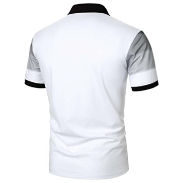 SOLY HUX Men's Colorblock Golf Shirt for Stylish Comfort