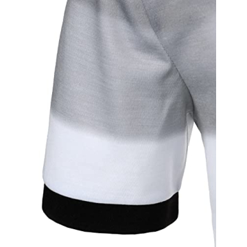 SOLY HUX Men's Colorblock Golf Shirt for Stylish Comfort
