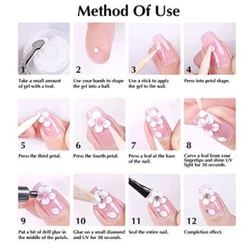 Ownest 12 Colors Sculpture Painting Nail Gel Set,3D Nail Carved Gel Sculpture Creative Painting Glue Soak Off UV,with 1 Carved Painting Pen