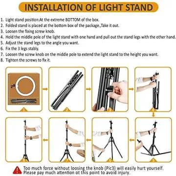 19" Multi-Use Ring Light Kit for Photography and Makeup