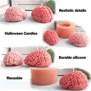 Brain Candle Mold for Unique DIY Projects and Gifts