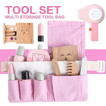 UMU Wooden Beauty Salon Playset for Kids 3+