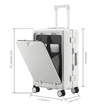 Turmaster Stylish Carry on Luggage with USB Port