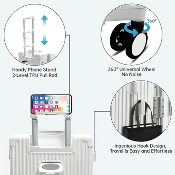 Turmaster Stylish Carry on Luggage with USB Port