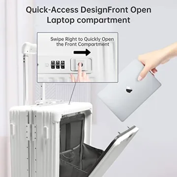 Turmaster Stylish Carry on Luggage with USB Port