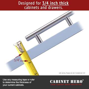 Cabinet Hero Slimline Door Protector for Kitchen Cabinets