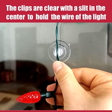 Miuezuth Mini Xmas Light Suction Cups Set of 120