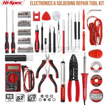 Hi-Spec 84pc Electronics Soldering Kit & Multimeter