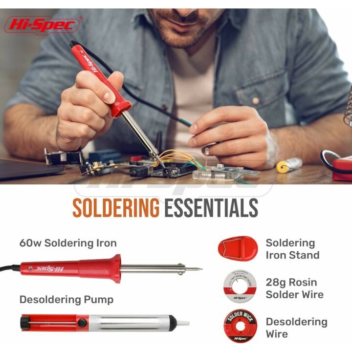 Hi-Spec 84pc Electronics Soldering Kit & Multimeter