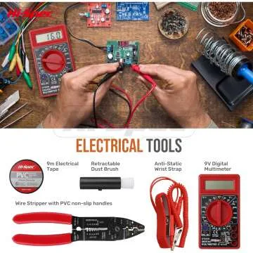 Hi-Spec 84pc Electronics Soldering Kit & Multimeter
