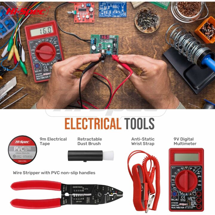 Hi-Spec 84pc Electronics Soldering Kit & Multimeter