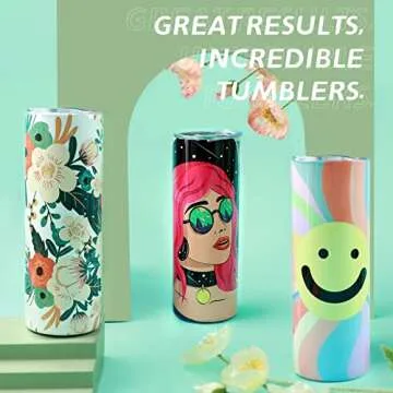 HTVRONT 20oz Sublimation Tumblers - Craft Your Own Designs