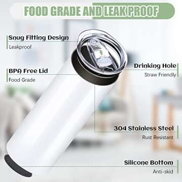 HTVRONT 20oz Sublimation Tumblers - Craft Your Own Designs