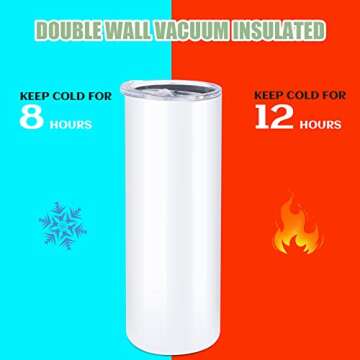 HTVRONT 20oz Sublimation Tumblers - Craft Your Own Designs