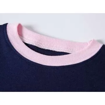 Dolphin&Fish Girls Pajamas 100% Cotton Toddler Pjs Unicorn Clothes Long Sleeve Kid Pjs Sleepwear Sets 2t Blue