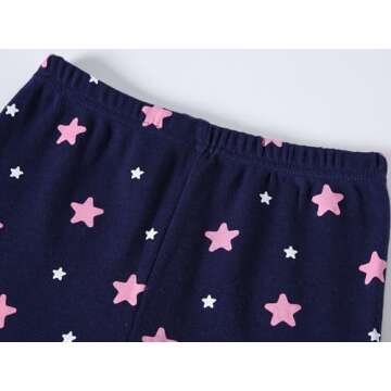 Dolphin&Fish Girls Pajamas 100% Cotton Toddler Pjs Unicorn Clothes Long Sleeve Kid Pjs Sleepwear Sets 2t Blue