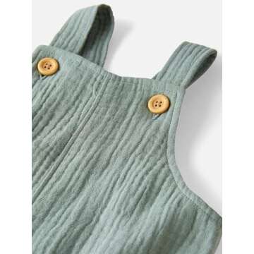 little planet by carter's unisex-baby Organic Cotton Gauze Shortall