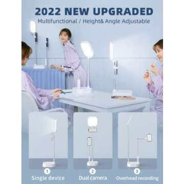 Woumlaiy 360° Rotating Selfie Stand with Light