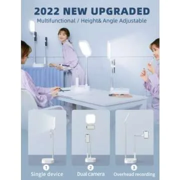 Woumlaiy 360° Rotating Selfie Stand with Light