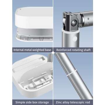 Woumlaiy 360° Rotating Selfie Stand with Light