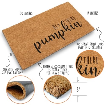 Hey There Pumpkin Door Mat 30x17 Inch, Hello Pumpkin Door Mat, Pumpkin Outdoor Mat, Halloween Door Mat, Fall Door Mat, Hey Pumpkin Door Mat Doormat Hey There Pumpkin Fall Welcome Mat Pumpkin Mat