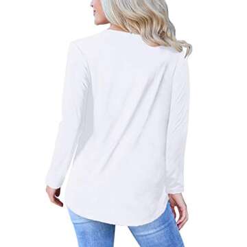 White Shirts for Woman Loose Casual Womens Tops Cute Baggy Blouses Winter Clothes S