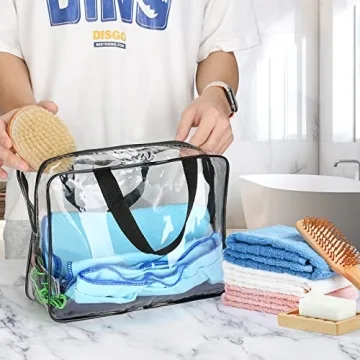 4 Pieces Clear Makeup Bags for Travel and Organization