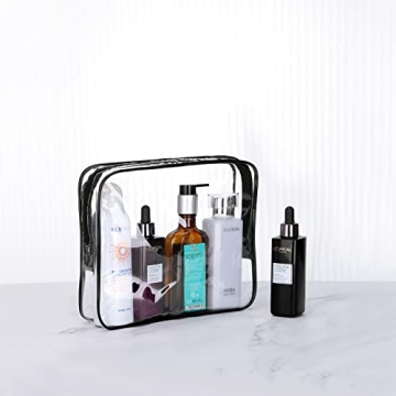 4 Pieces Clear Makeup Bags for Travel and Organization