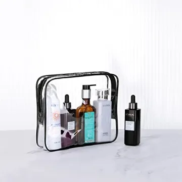 4 Pieces Clear Makeup Bags for Travel and Organization