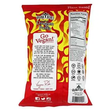 VEGAN ROBs Probiotic Dragon Puffs | Vegan, Kosher, Gluten Free | 3.5 oz bag Pack of 2