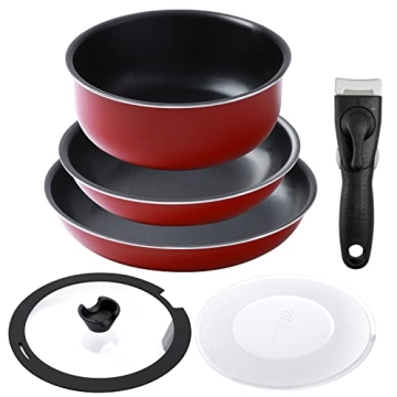 Motase 6pcs Pots and Pans Set, Nonstick Cookware Set Detachable Handle, Induction Kitchen Cookware S...