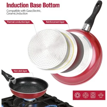 Motase Nonstick Cookware Set with Removable Handle